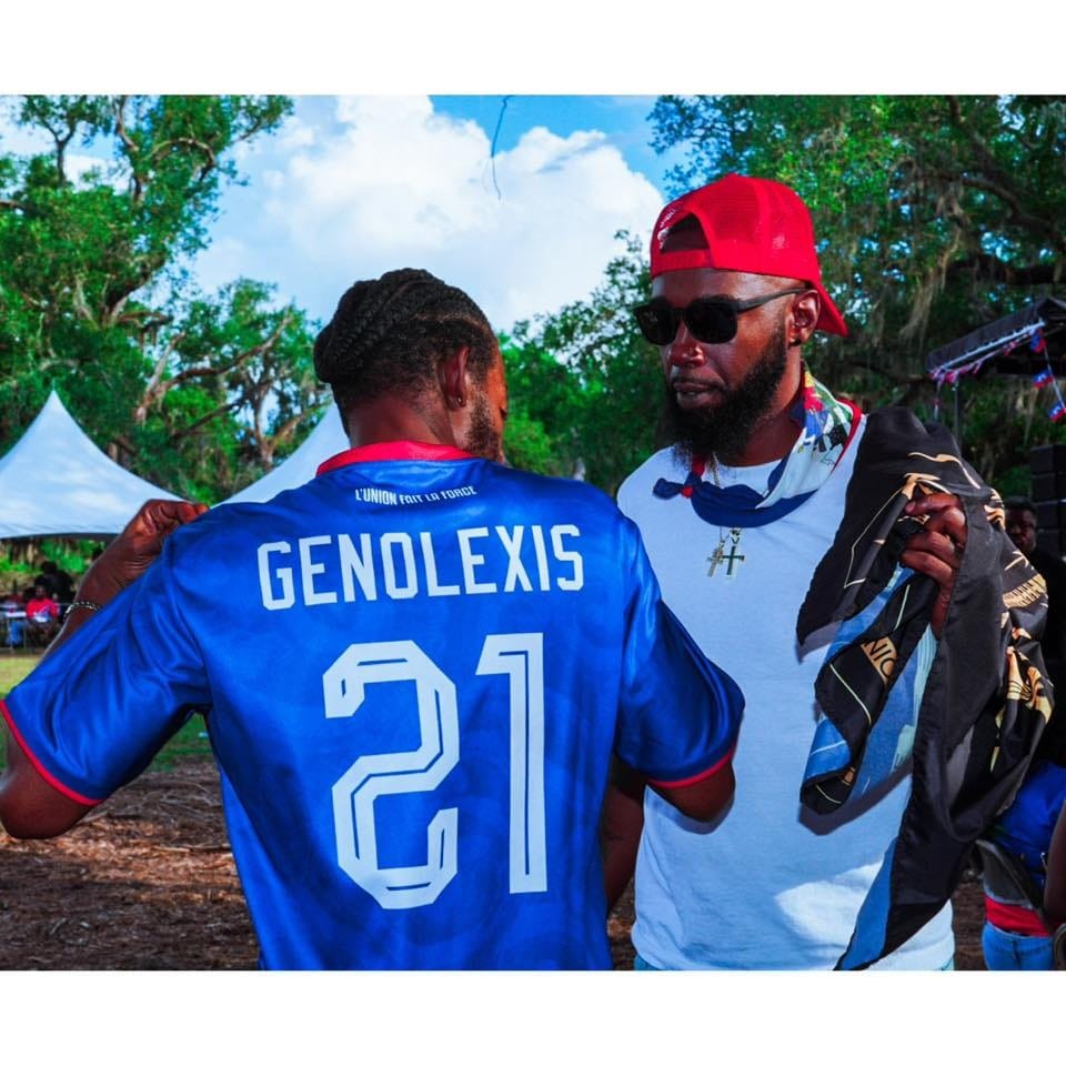 Customer photo review of Haiti Custom Heritage Football Jersey