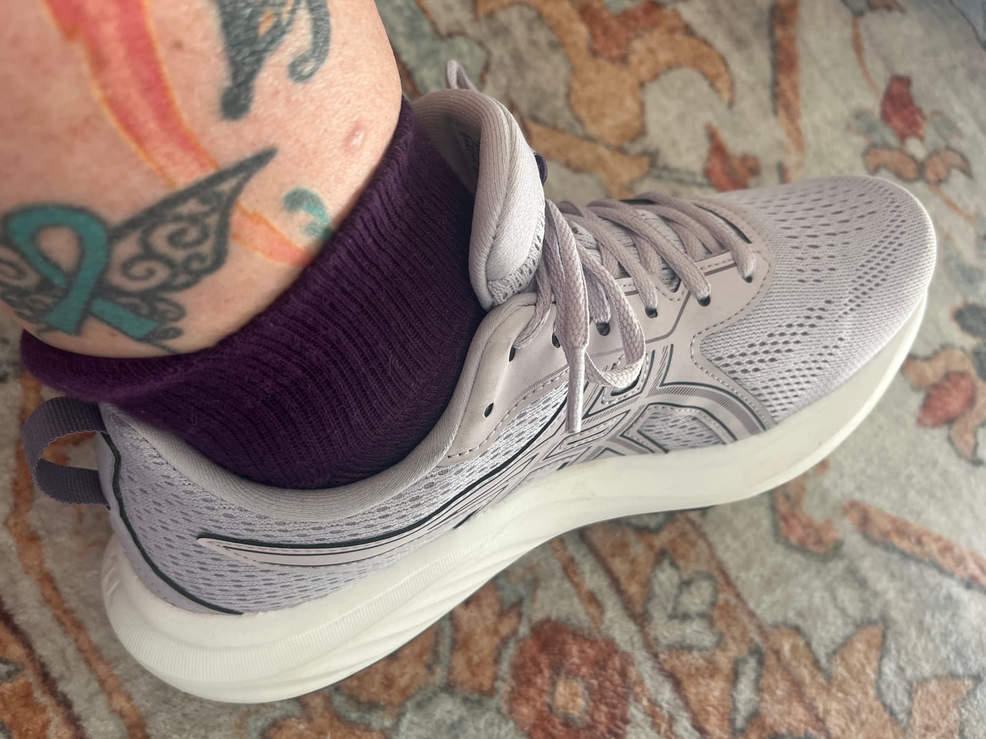 Customer photo review of Royal Purple Ankle Compression Socks