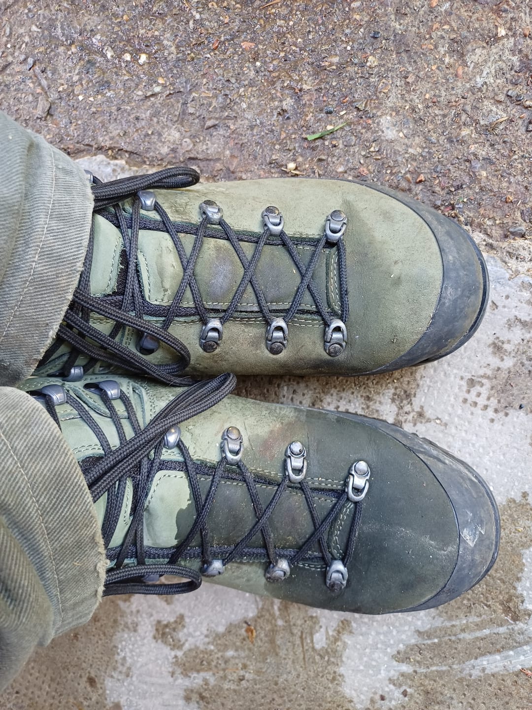 Customer photo review of Scarpone da Caccia Rekord Top Special Verde in Nabuk