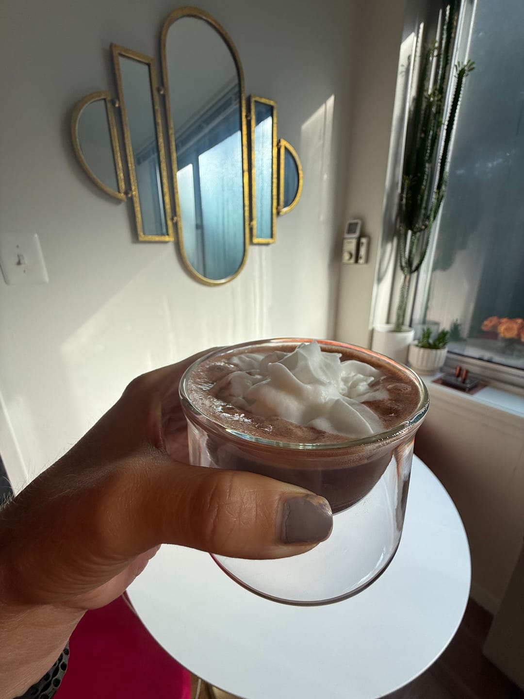Customer photo review of FLUR Latte Glasses