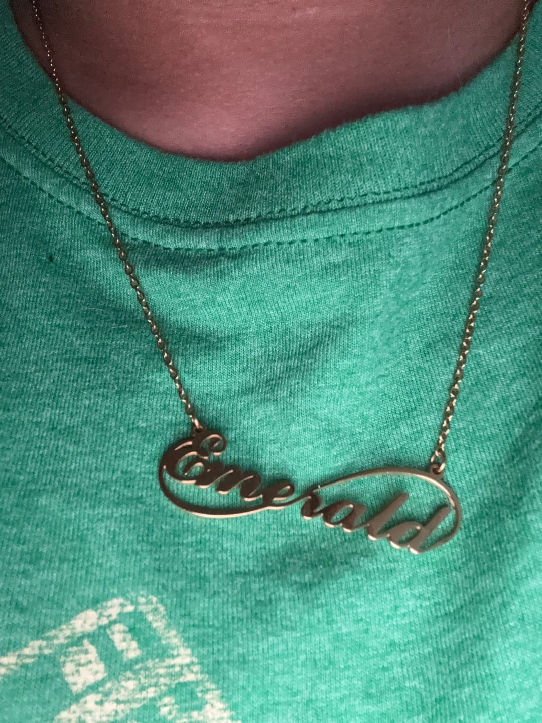 Customer photo review of Infinity Name Necklace
