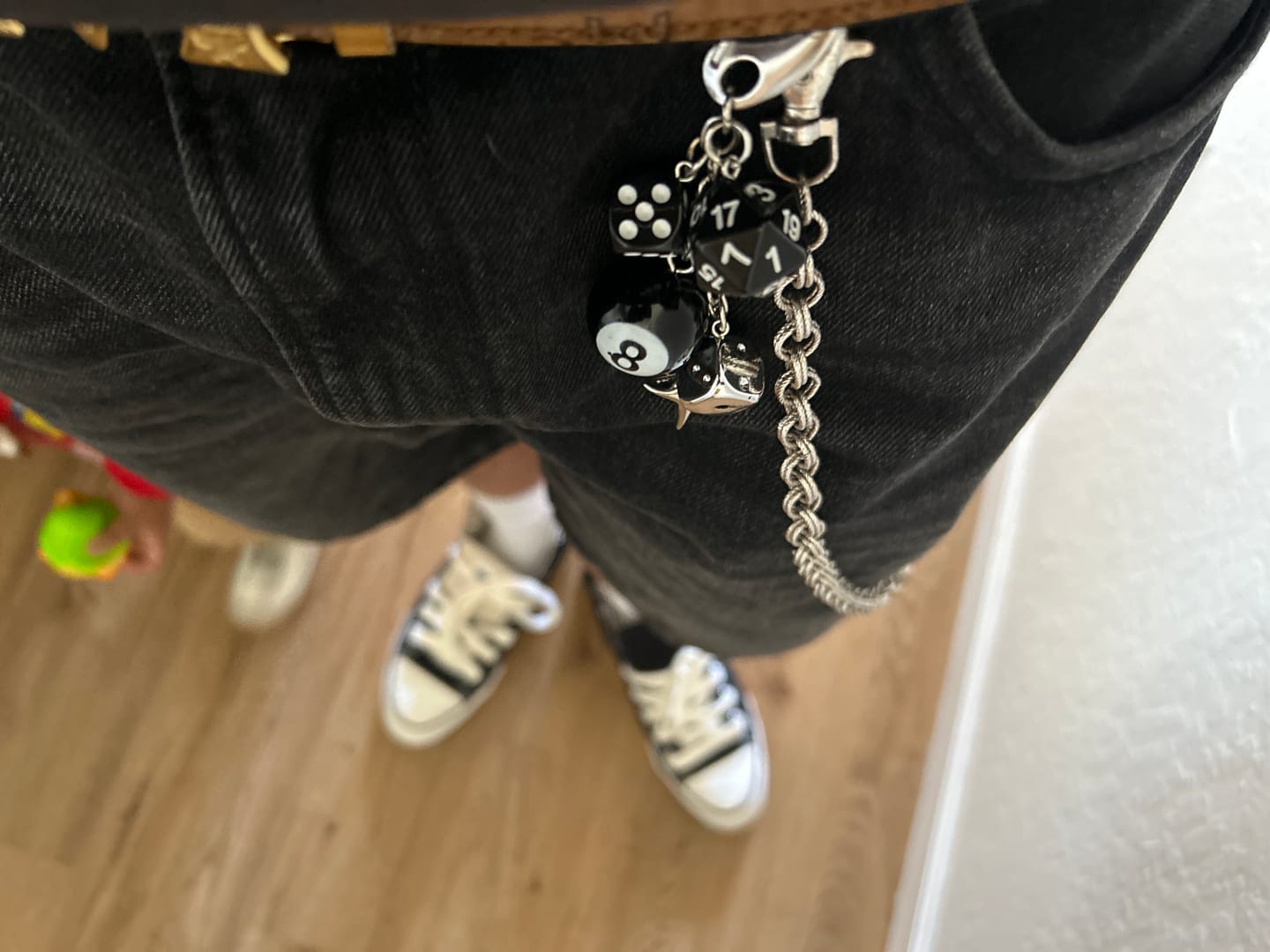 Customer photo review of Dice Charm Keychain