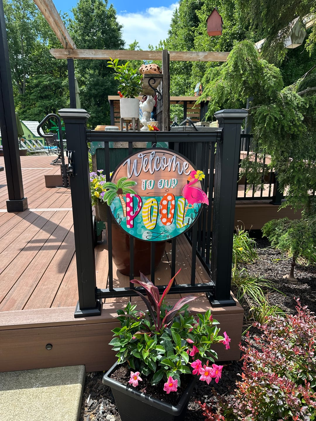 Customer photo review of Welcome to our Pool Door Hanger