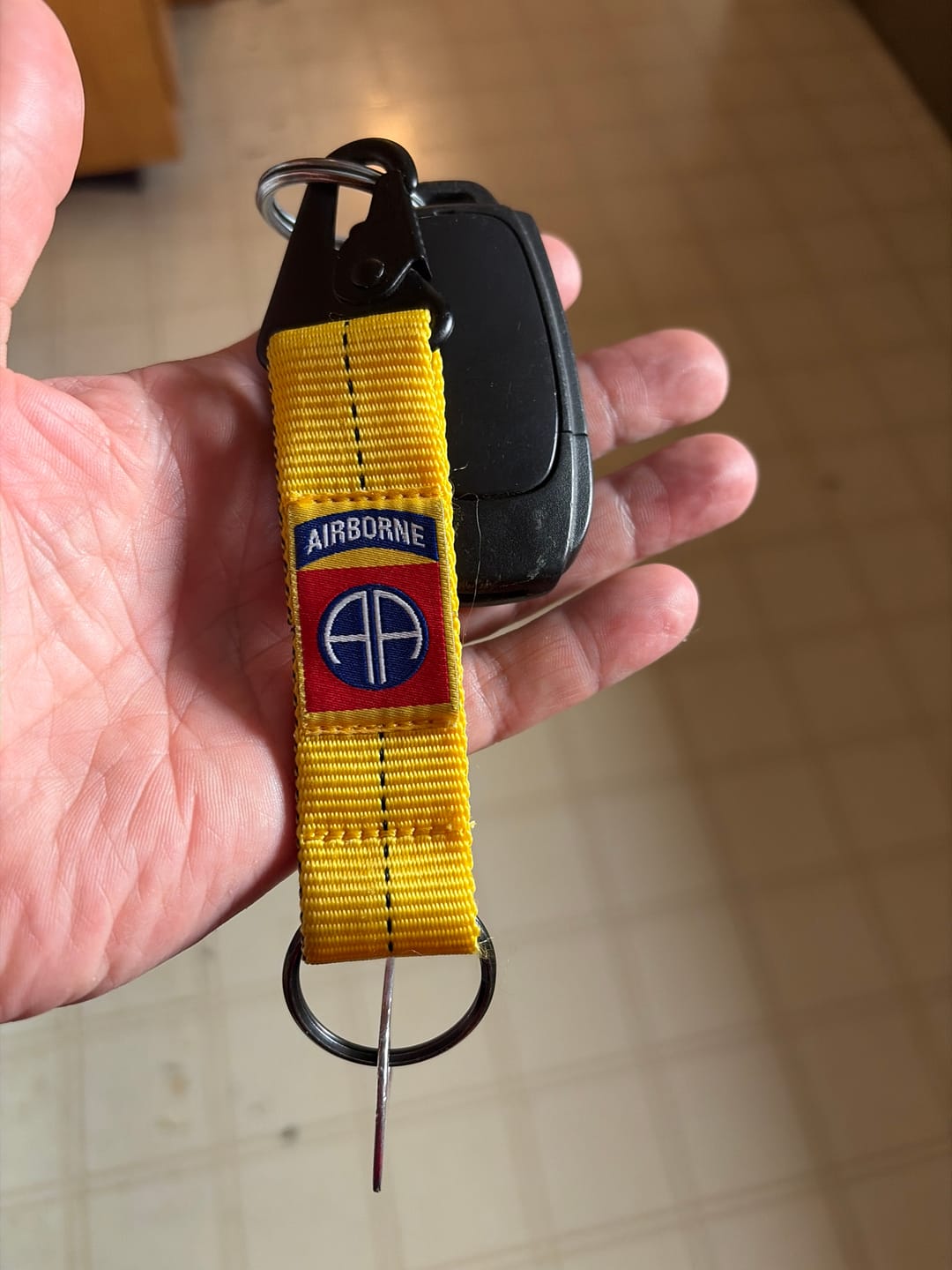 Customer photo review of 4-in-the-Hand Static Line Lanyard Keychain (All)