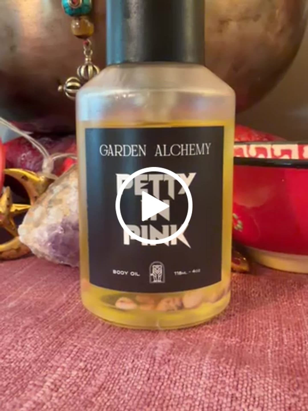 Customer video review of PETTY IN PINK BODY OIL