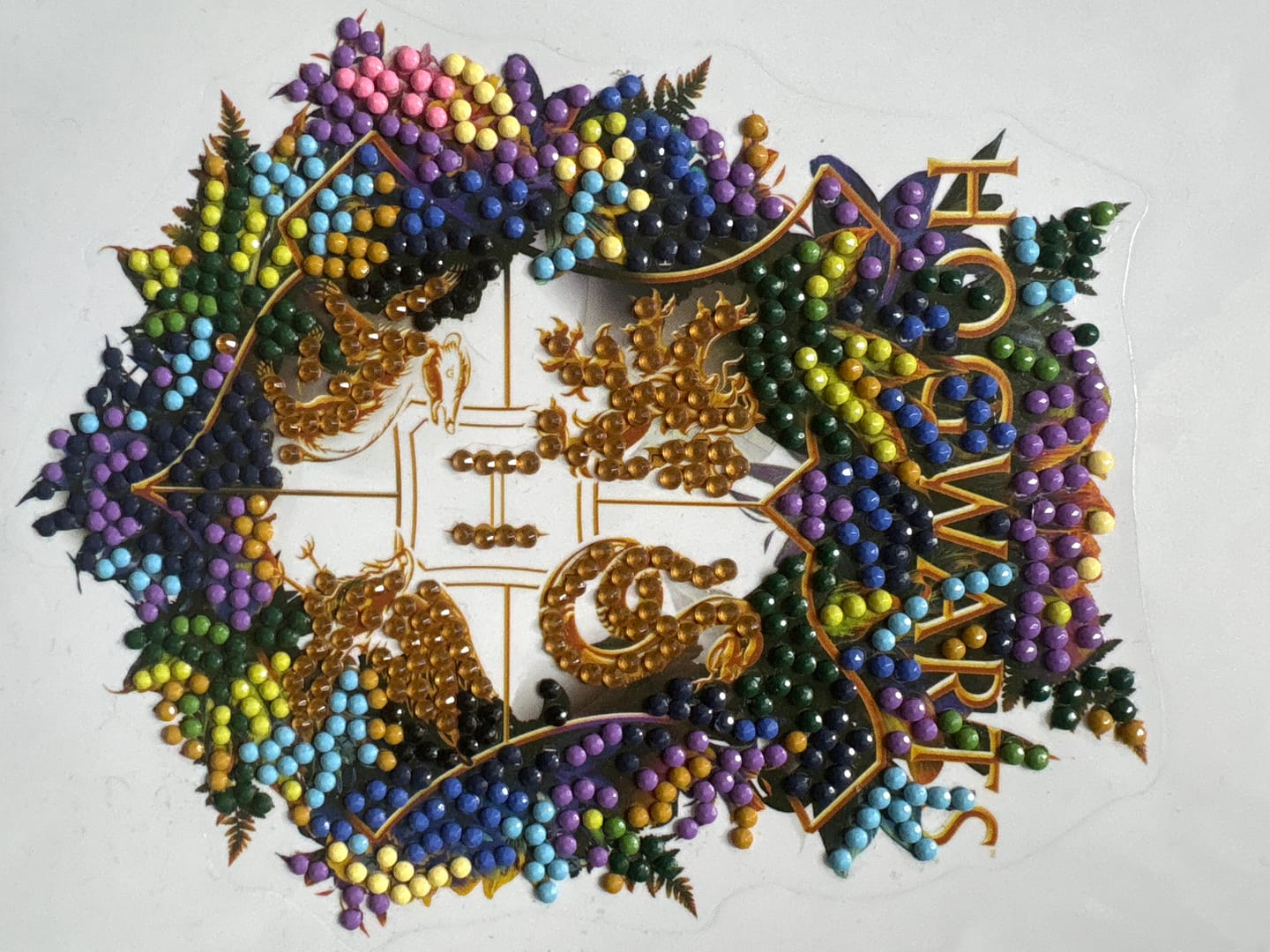 Customer photo review of Harry Potter Hogwarts Crest Crystal Art Sticker Special Edition