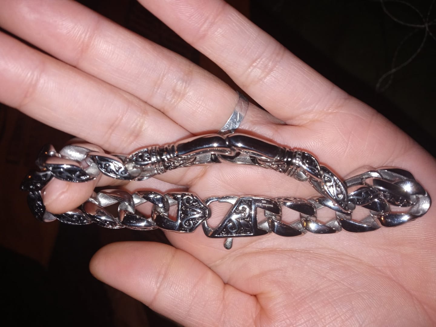 Customer photo review of Nordic Totem Cuban Bracelet