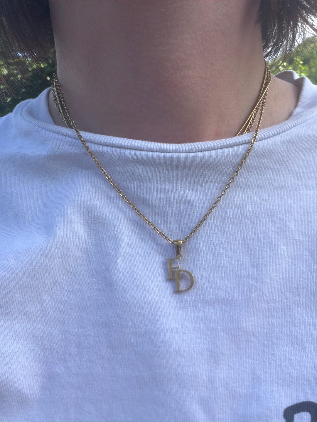 Customer photo review of Personalisiertes Monogramm – Verschlungene Initialen Kette