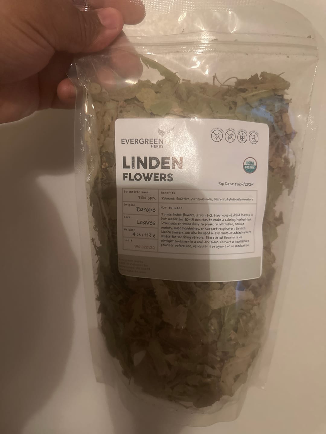 Customer photo review of Linden Flowers