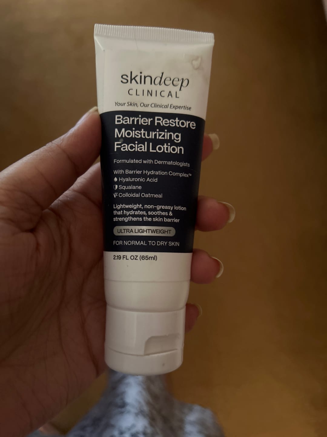 Customer photo review of Barrier Restore Moisturizing Facial Lotion