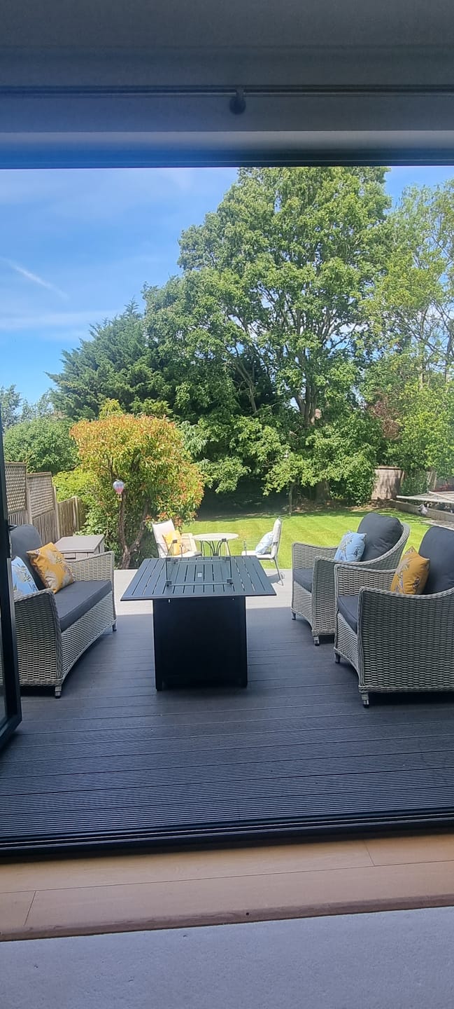 Customer photo review of Outdoor Garden Waterproof Cushion - Bird on Elderflower