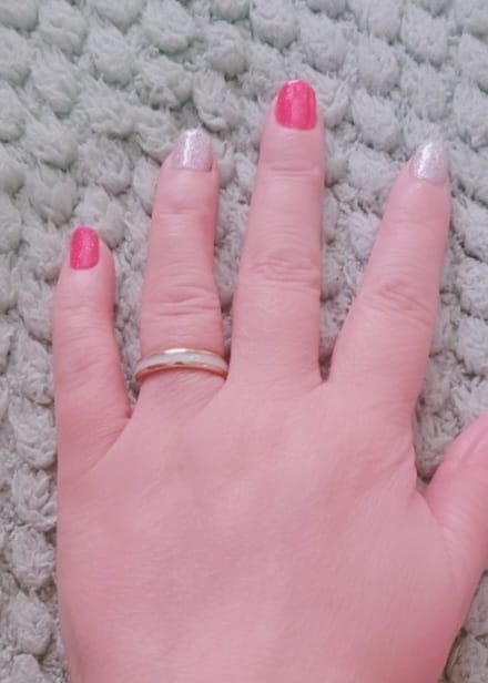 Customer photo review of The Golden White Opal Wonder Ring Set