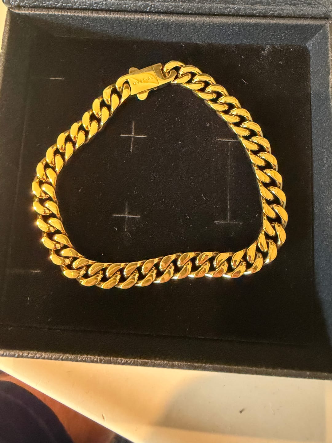 Customer photo review of CUBAN BRACELET (GOLD) 7MM