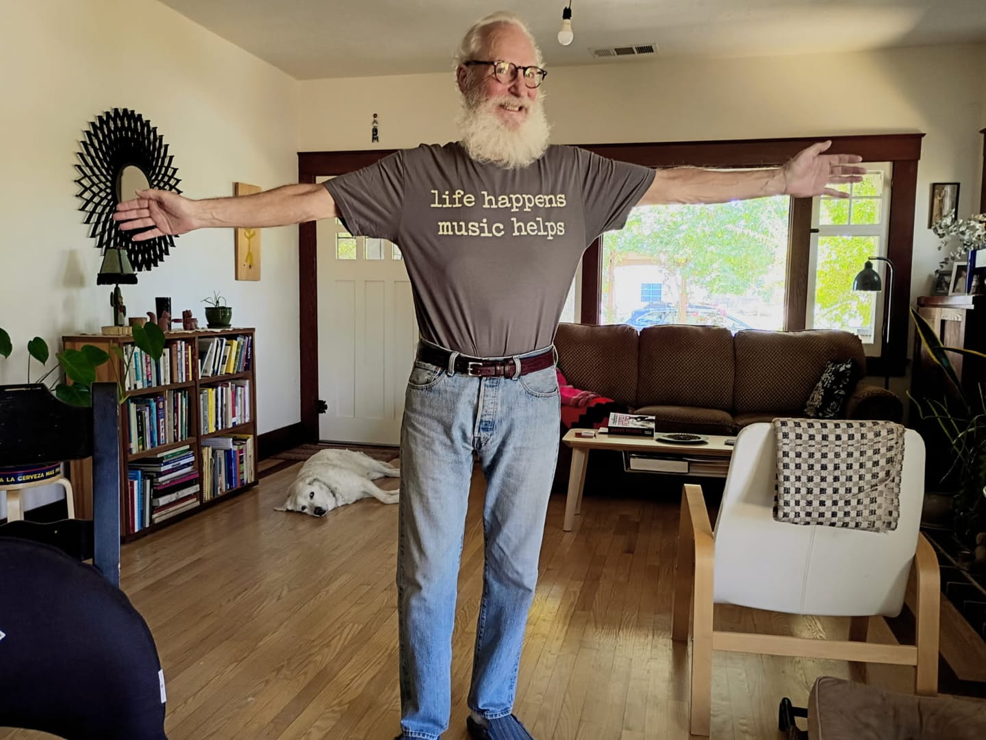 Customer photo review of Life Happens Text T-Shirt