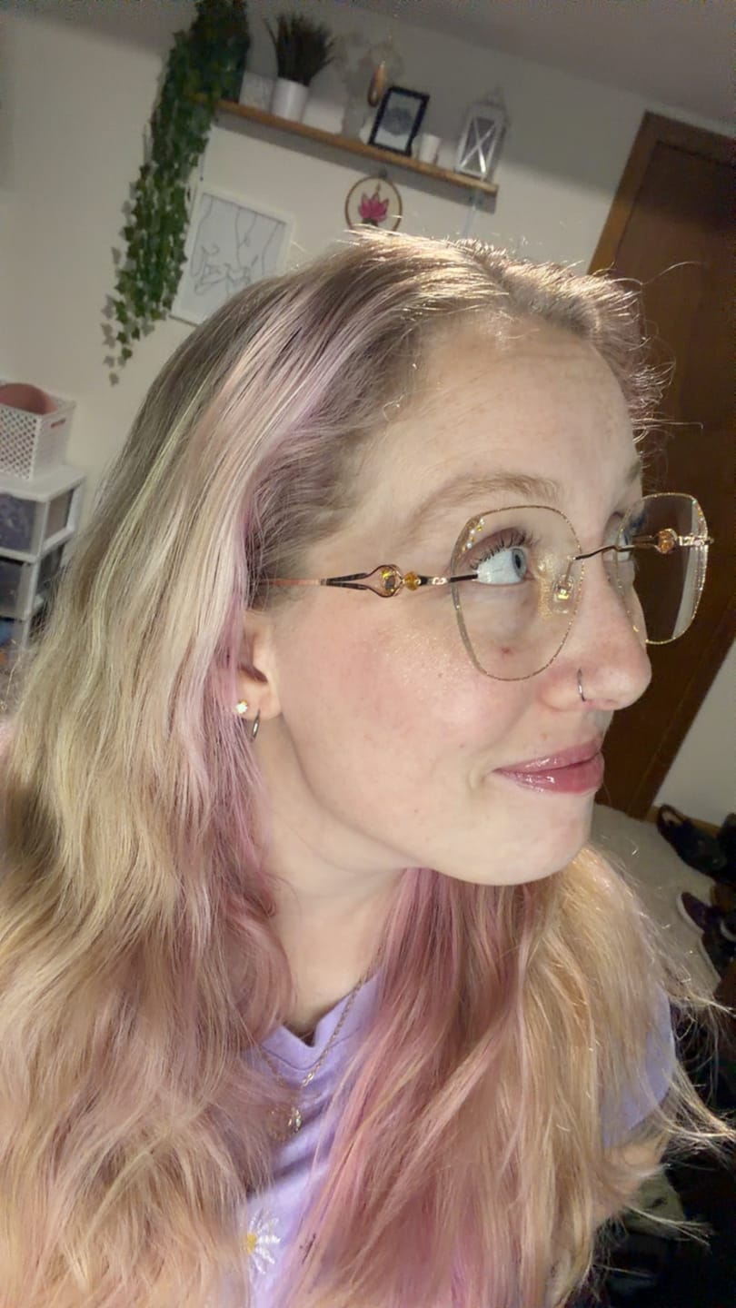 Customer photo review of Aria Eyeglasses