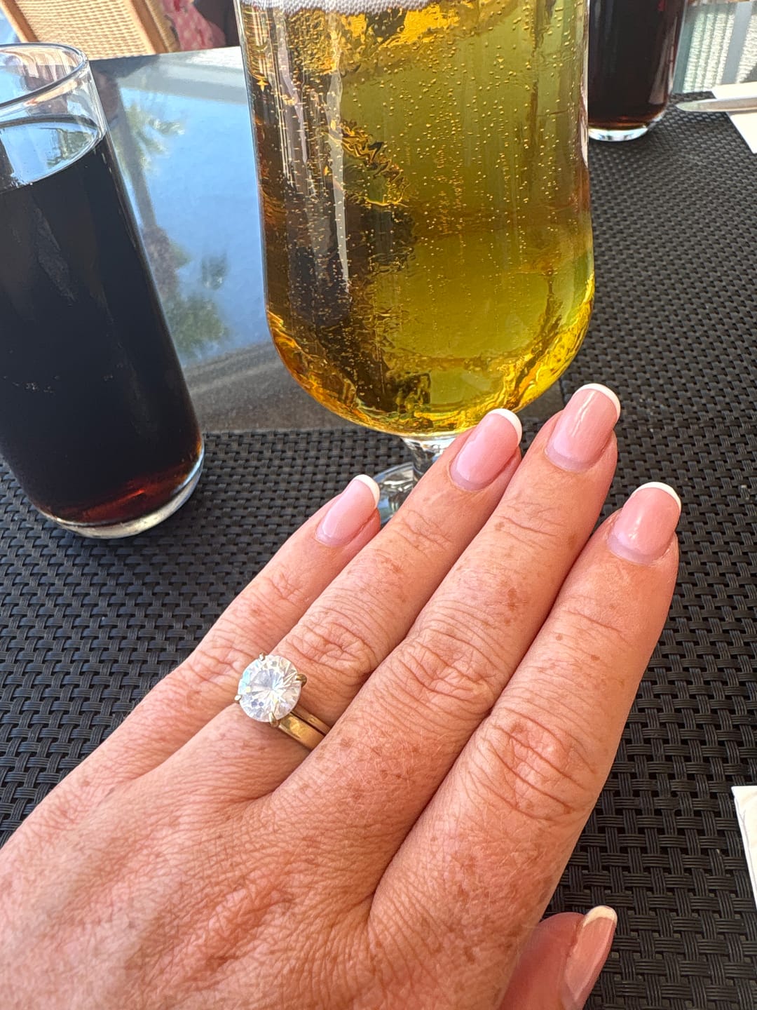Customer photo review of Round Solitaire Diamond-Inspired Ring 3ct