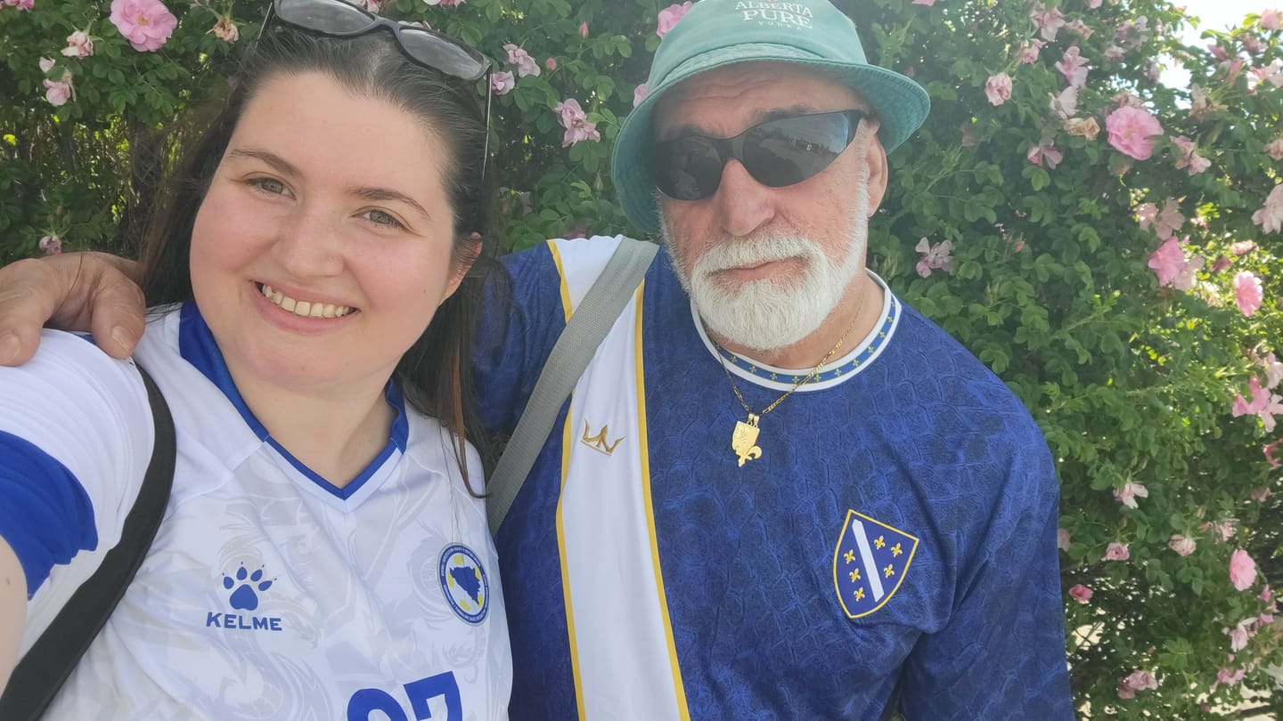 Customer photo review of Bosnia Heritage Custom Football Jersey