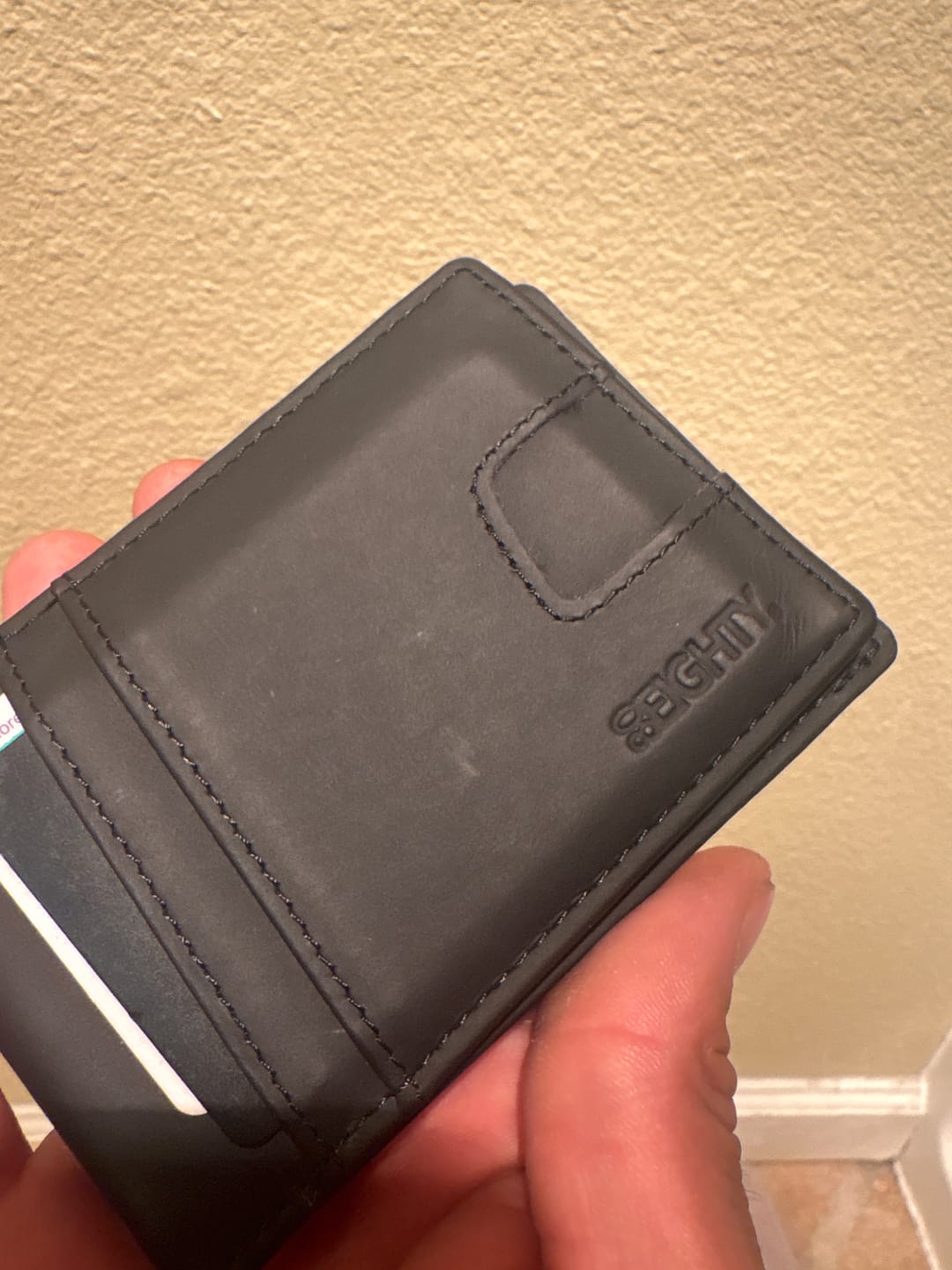 Customer photo review of 80Eighty® Matte Black Leather Wallet