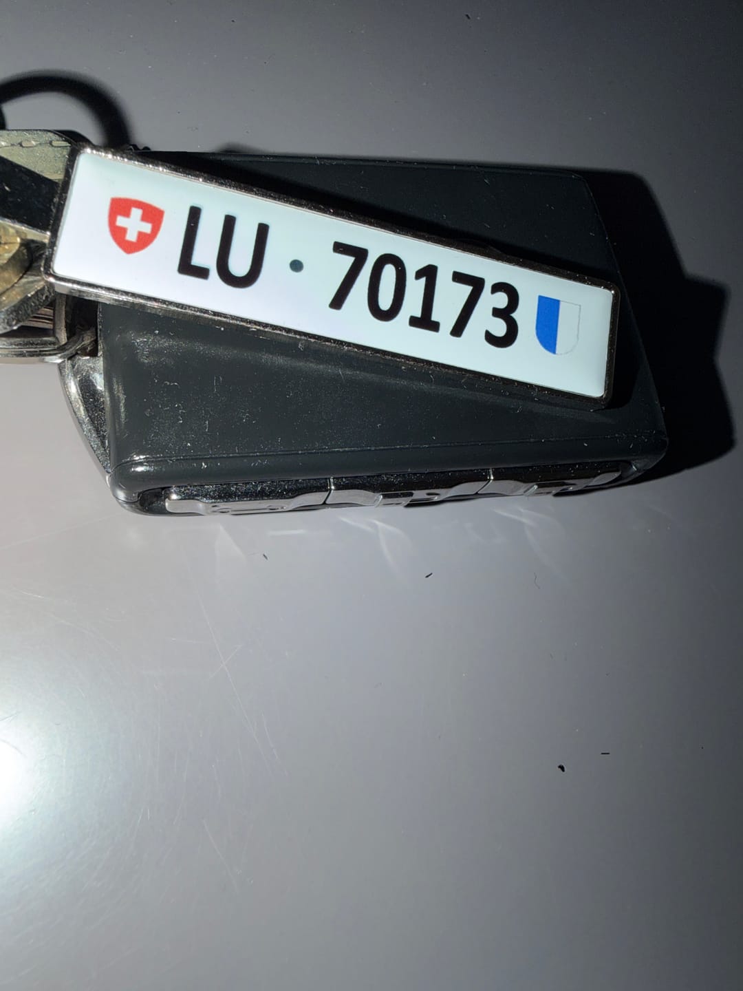 Customer photo review of Personalisierter Kennzeichen-Schlüsselanhänger – Dein Nummernschild als Anhänger