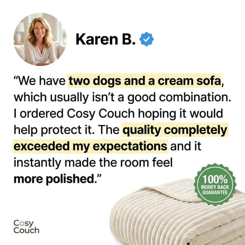 Customer photo review of Cosy Couch - Couch Cover