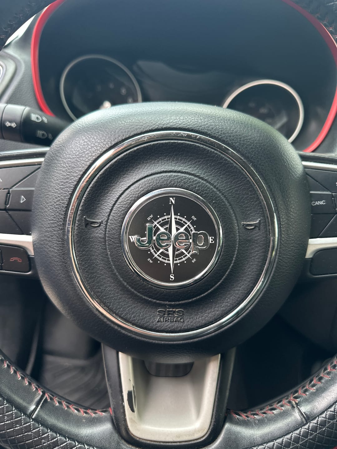 Customer photo review of Compass Steering Wheel Decal for Jeep