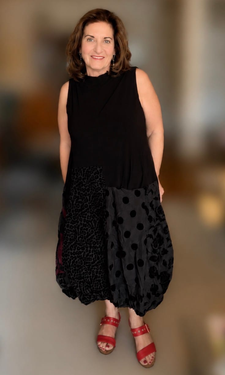 Customer photo review of Bijou Wonderful Dress, Black Mix