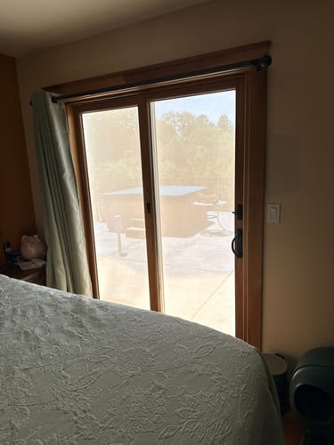Customer photo review of SmartWings Motorized Light Filtering Solar Shades 1%/3%/5% Openness Aventus