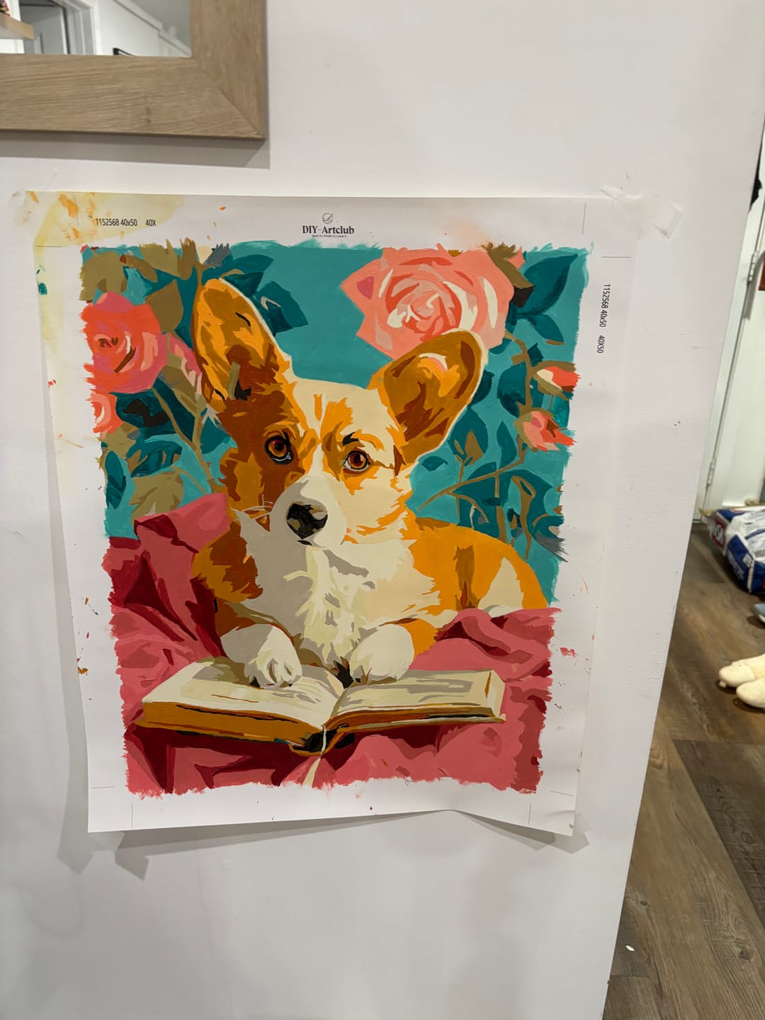 Customer photo review of Intelligent Corgi | Paint by Number