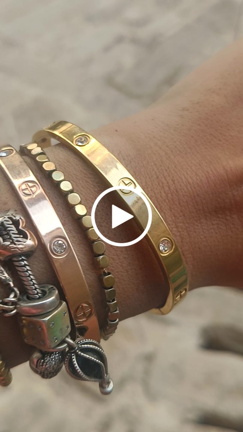 Customer video review of Bracciale Rigido con Zirconi – Oro Giallo, Oro Rosa o Oro Bianco