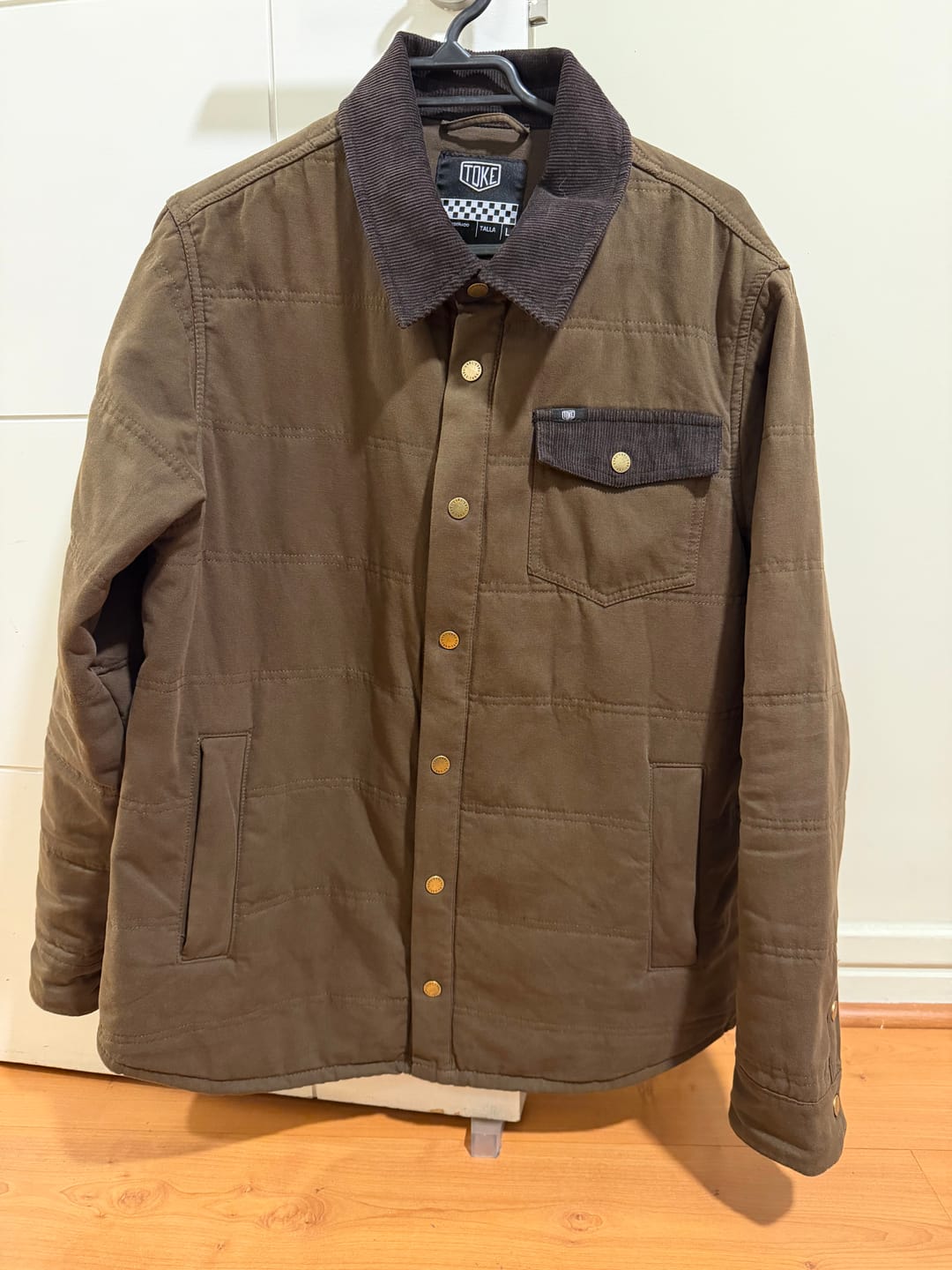 Customer photo review of Chaqueta Cafe Hombre Canvas Monkey