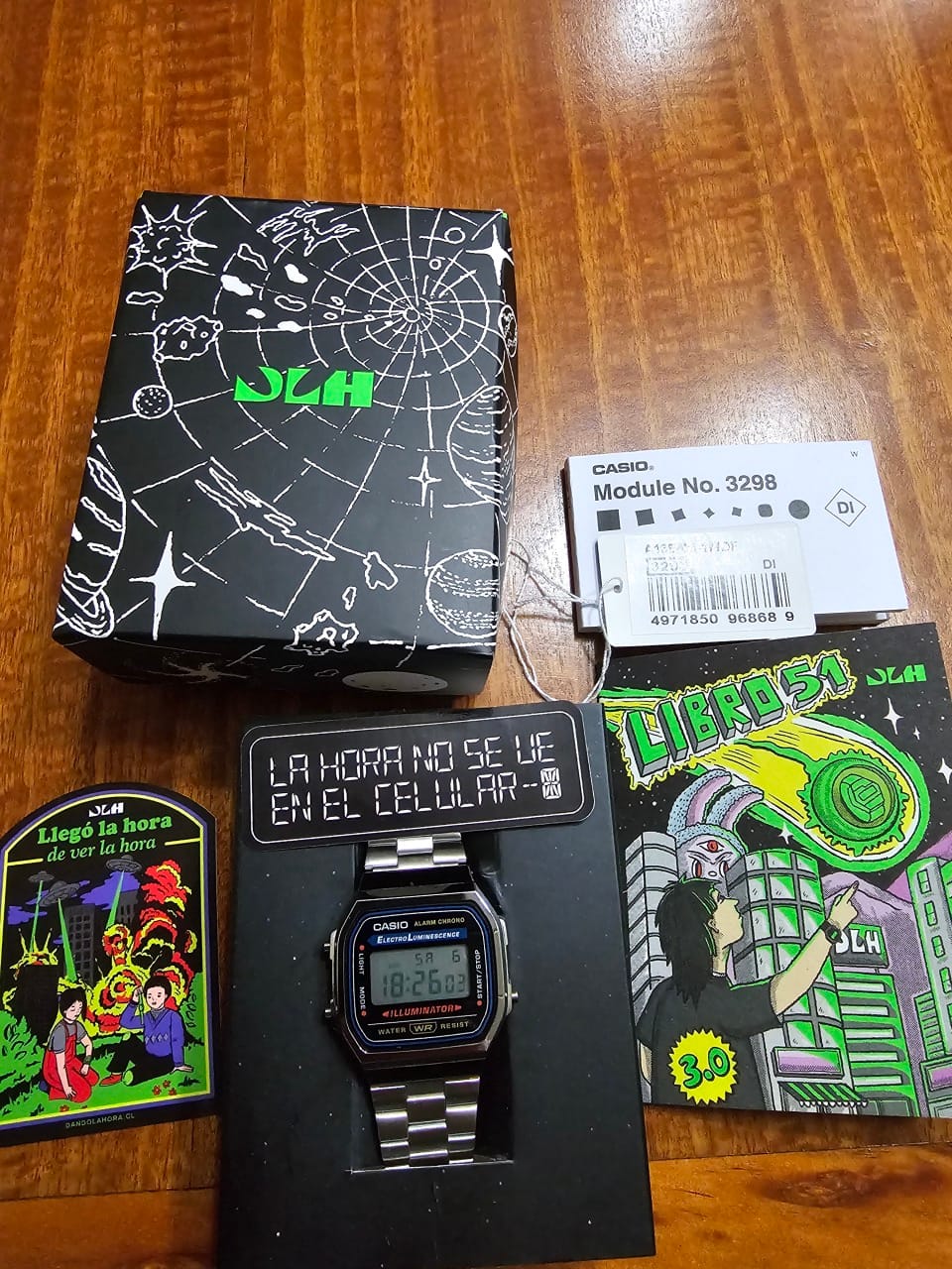 Customer photo review of Reloj Casio Vintage A168WA-1W Electroluminescence Plateado