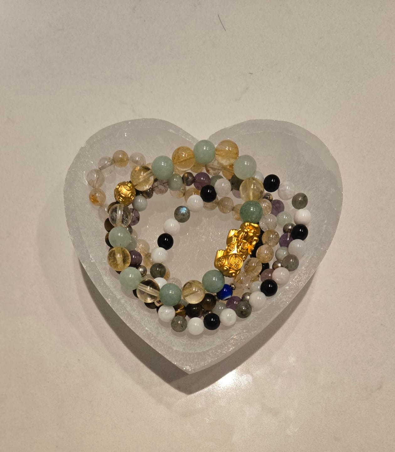 Customer photo review of Selenite Charging Bracelet Bowl