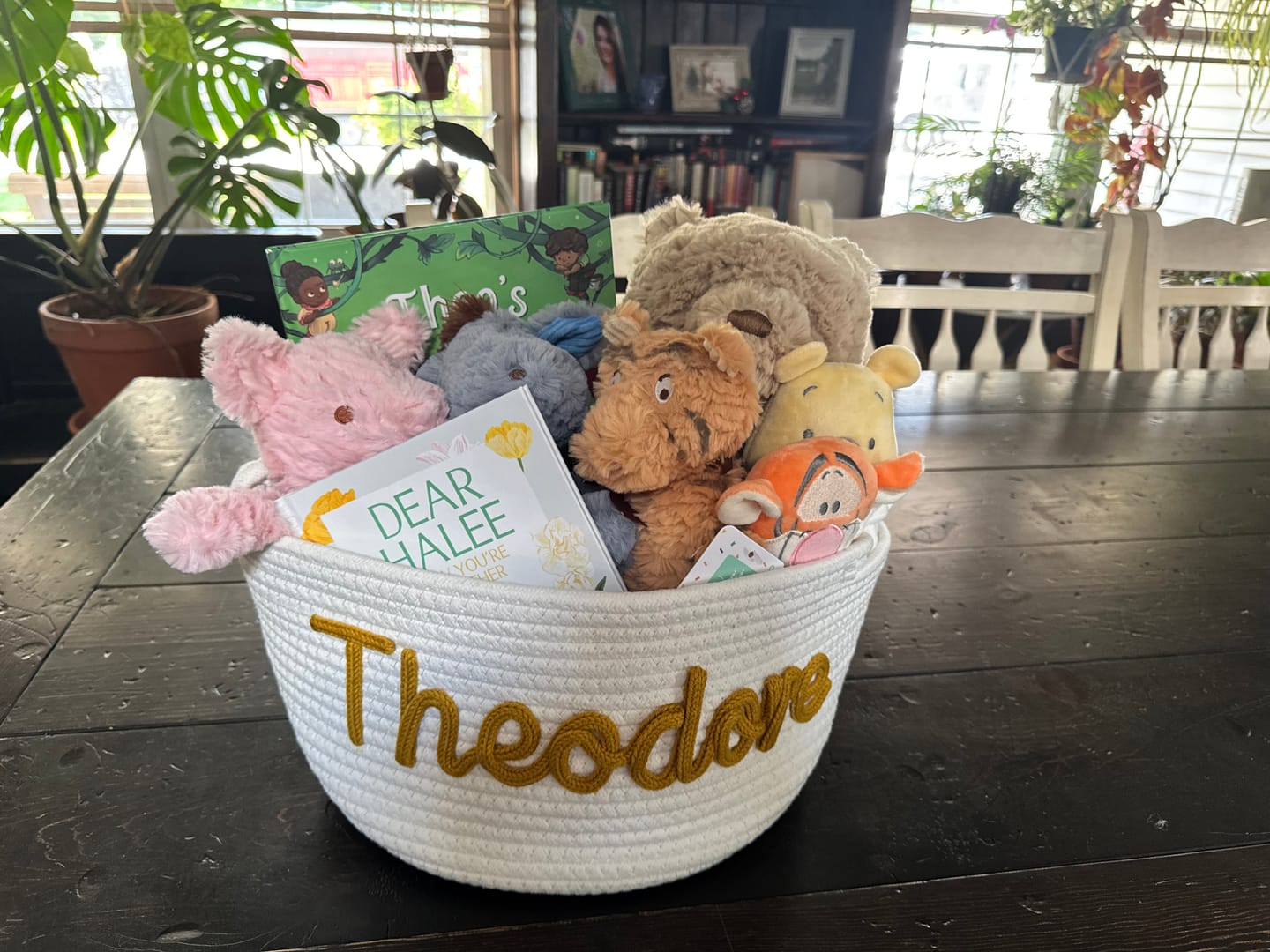 Customer photo review of Baby Knits™  Multicolor Personalized Knitted Basket