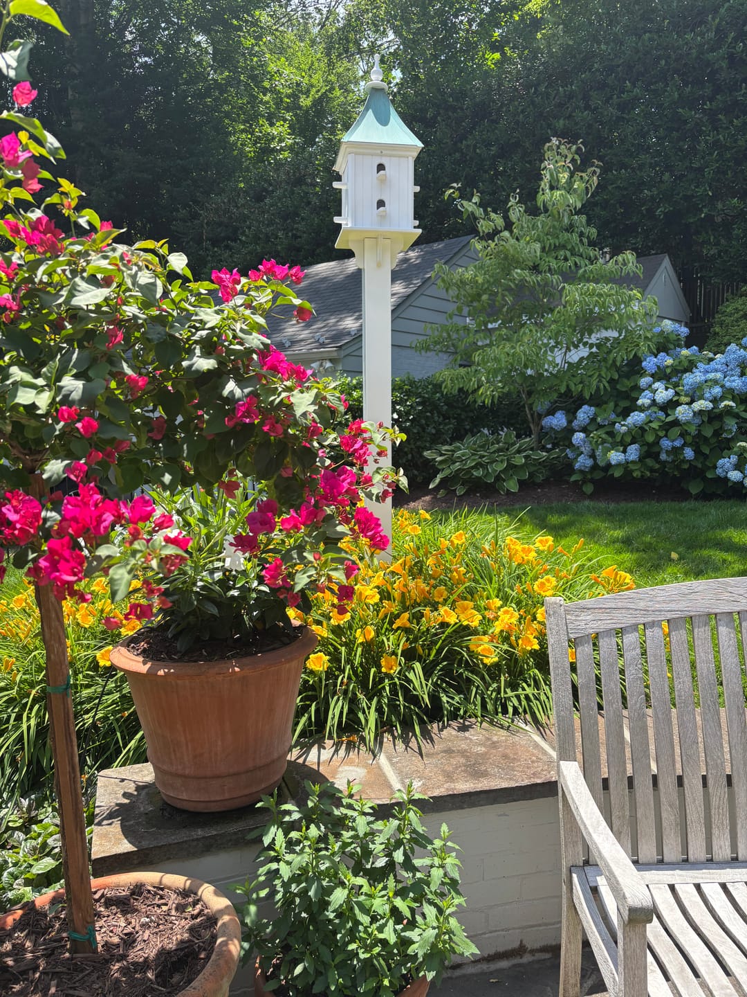 Customer photo review of Copper Roof Birdhouse 28x12- 8 Perches