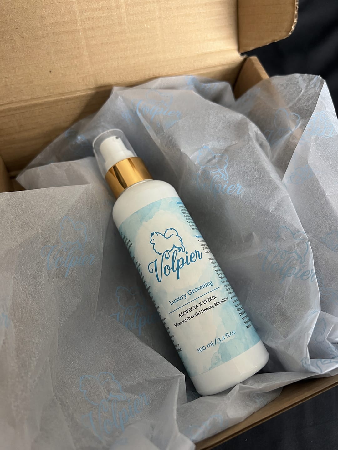 Customer photo review of 'Volpier Dermaluxe™' Lozione dermatologica avanzata per BSD, Alopecia X e rigenerazione del mantello