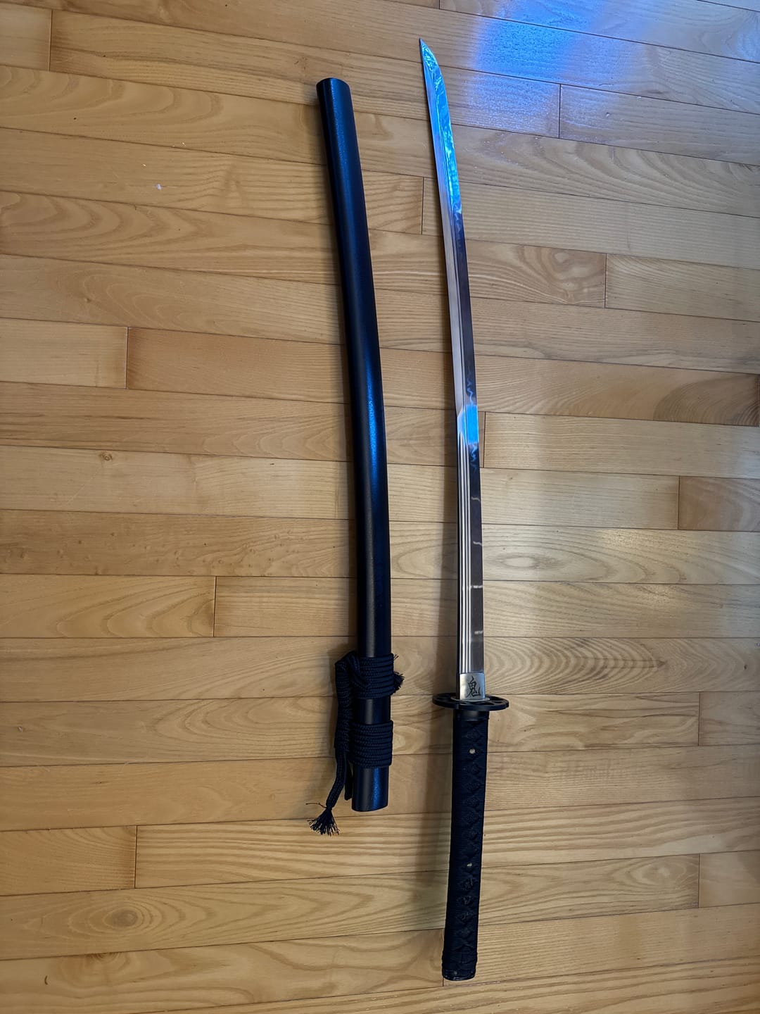 Customer photo review of The Kogetsu seiken Handmade Katana Clay Tempered T10 Steel Unokubi-Zukuri