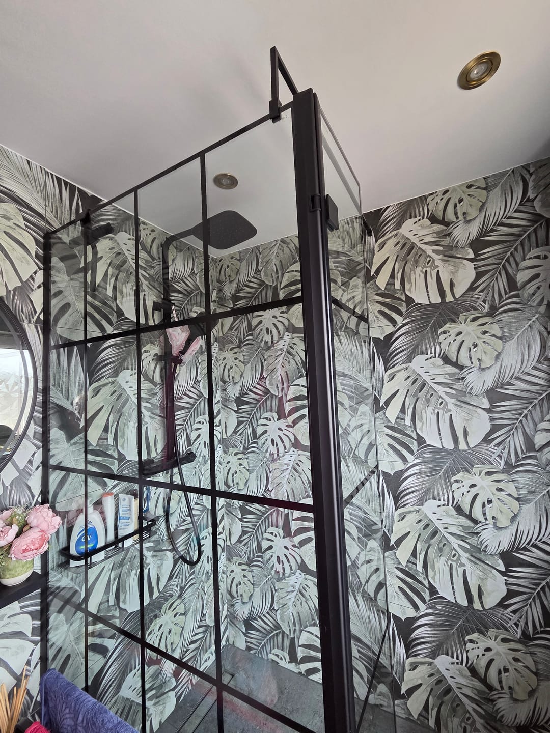 Customer photo review of Gardea Dark Green Botanical Ceramic Wall Tile 60x120cm