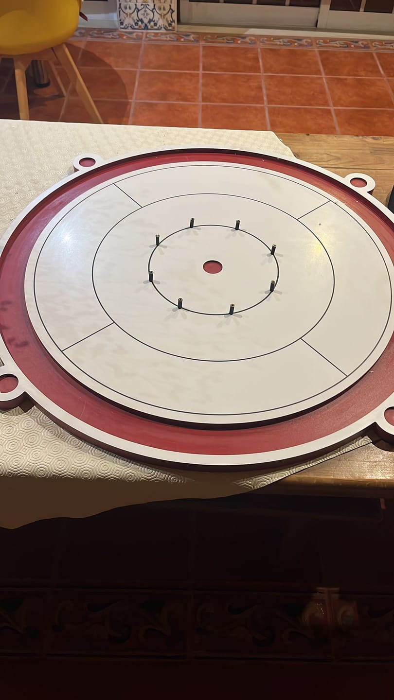 Customer photo review of Crokinole Introduction Set Beginner