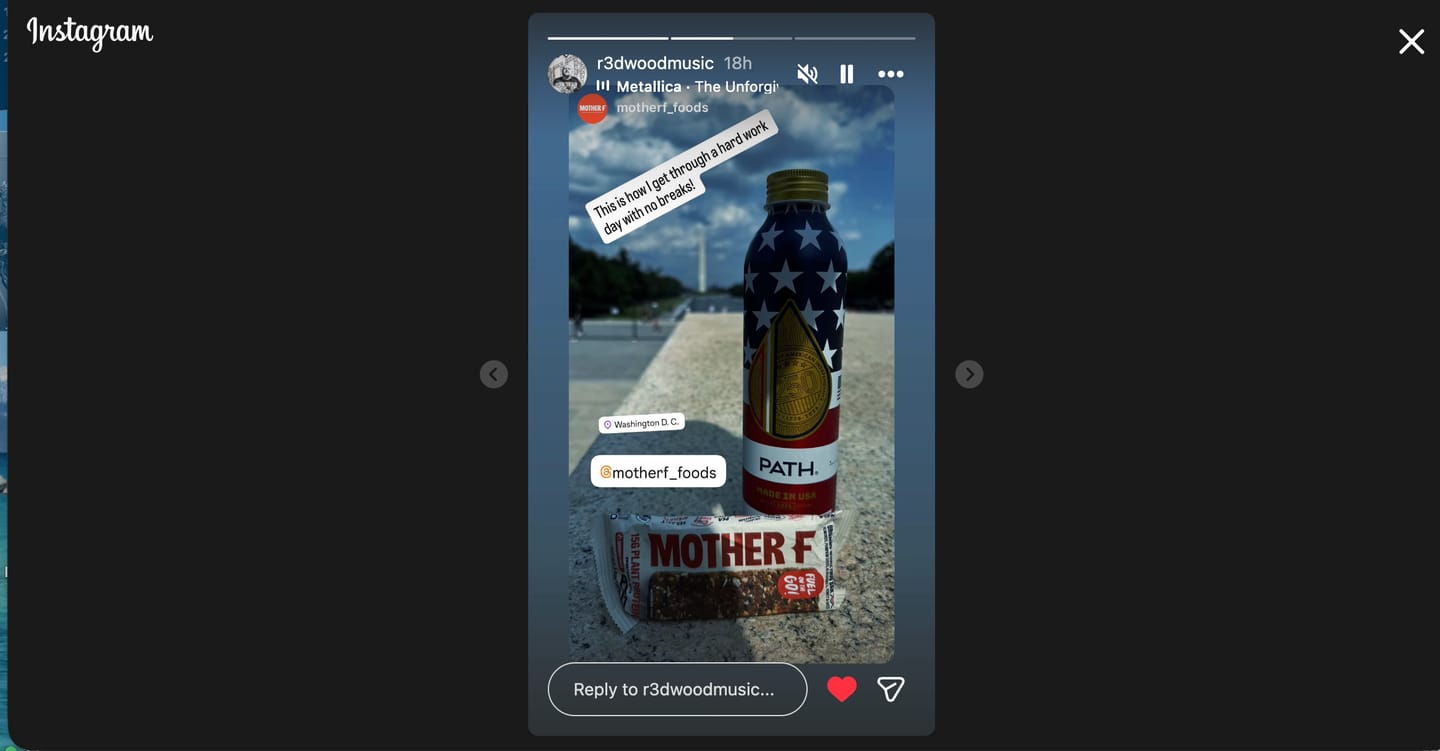 Customer photo review of The Mother F Bar (5 Bars)