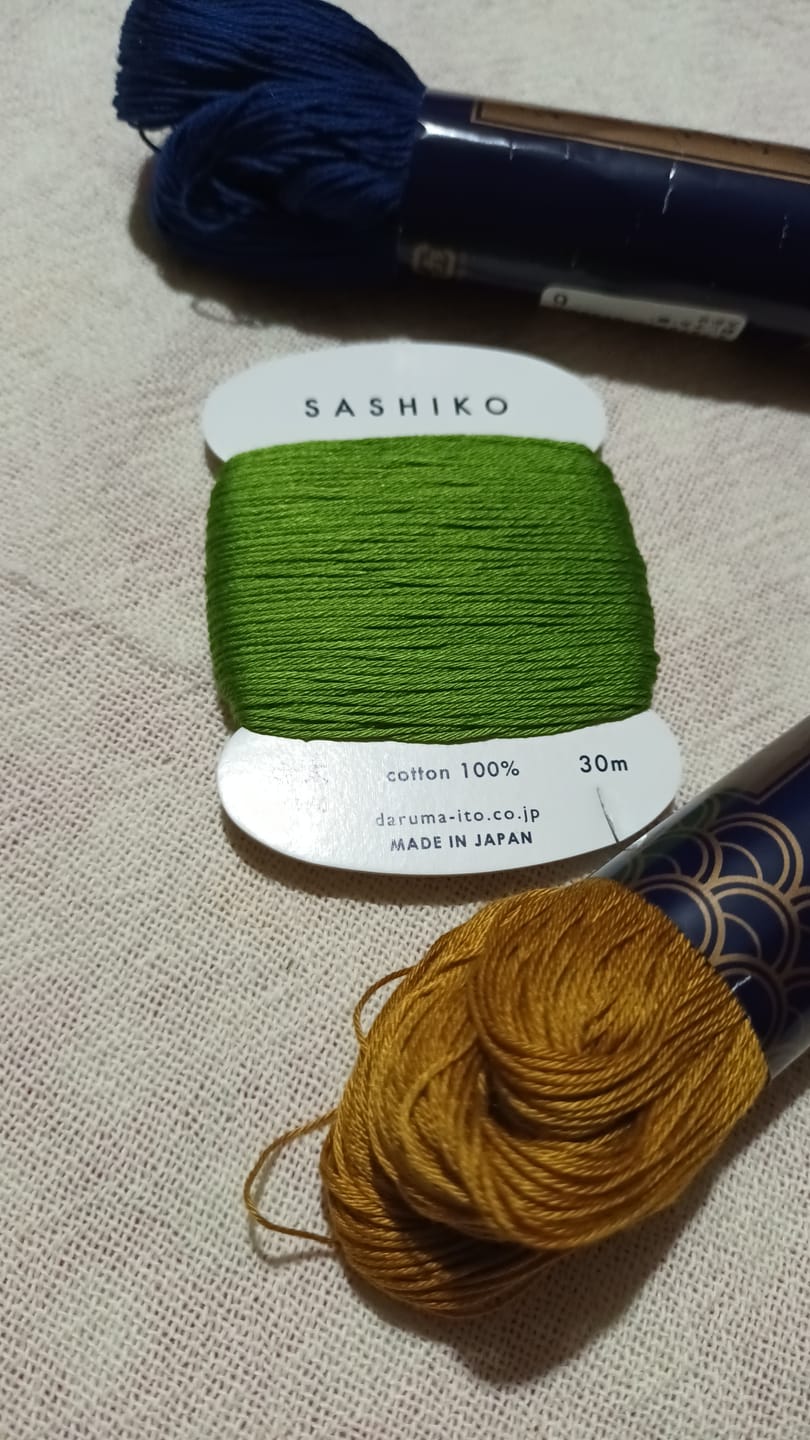 Customer photo review of Hilos Sashiko  Grueso (Thick) en Bobina 30 mts