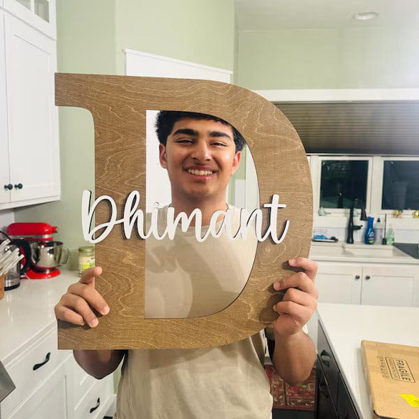 Customer photo review of Personalised Wooden Name