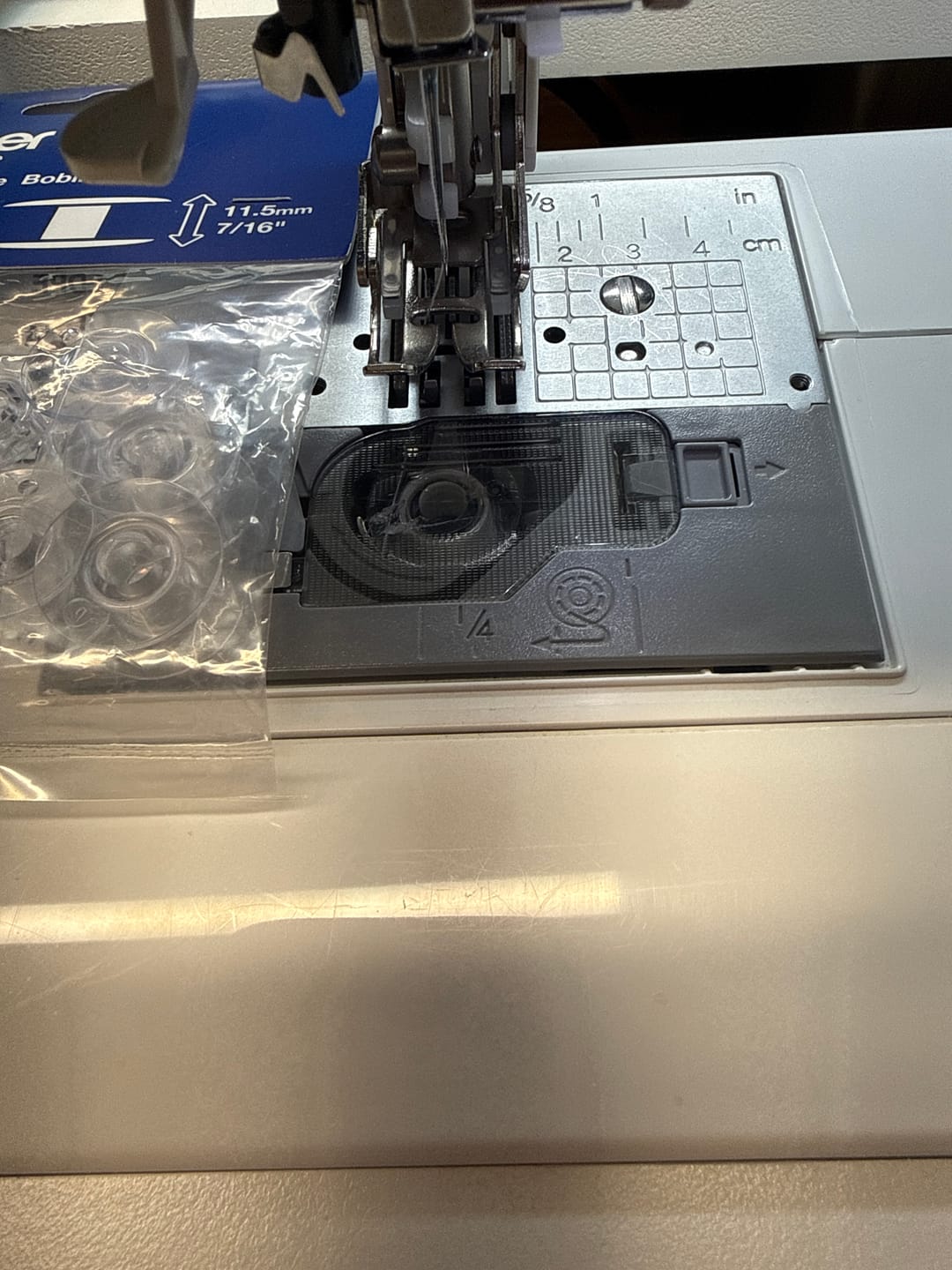 Customer photo review of Clear Plastic Bobbins 10pk, Brother #SA156