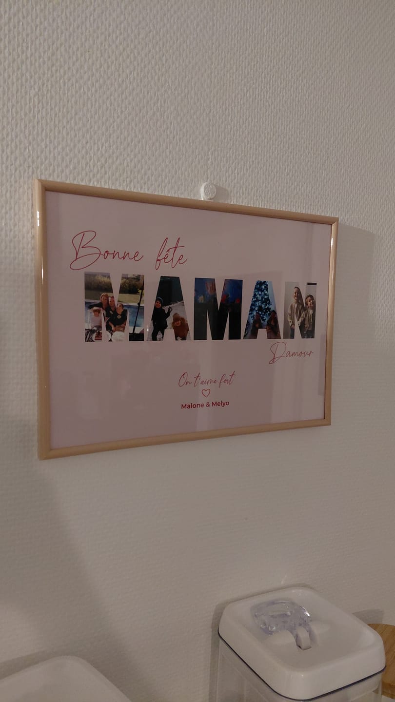 Customer photo review of Bonne fête Maman - Affiche Personnalisée