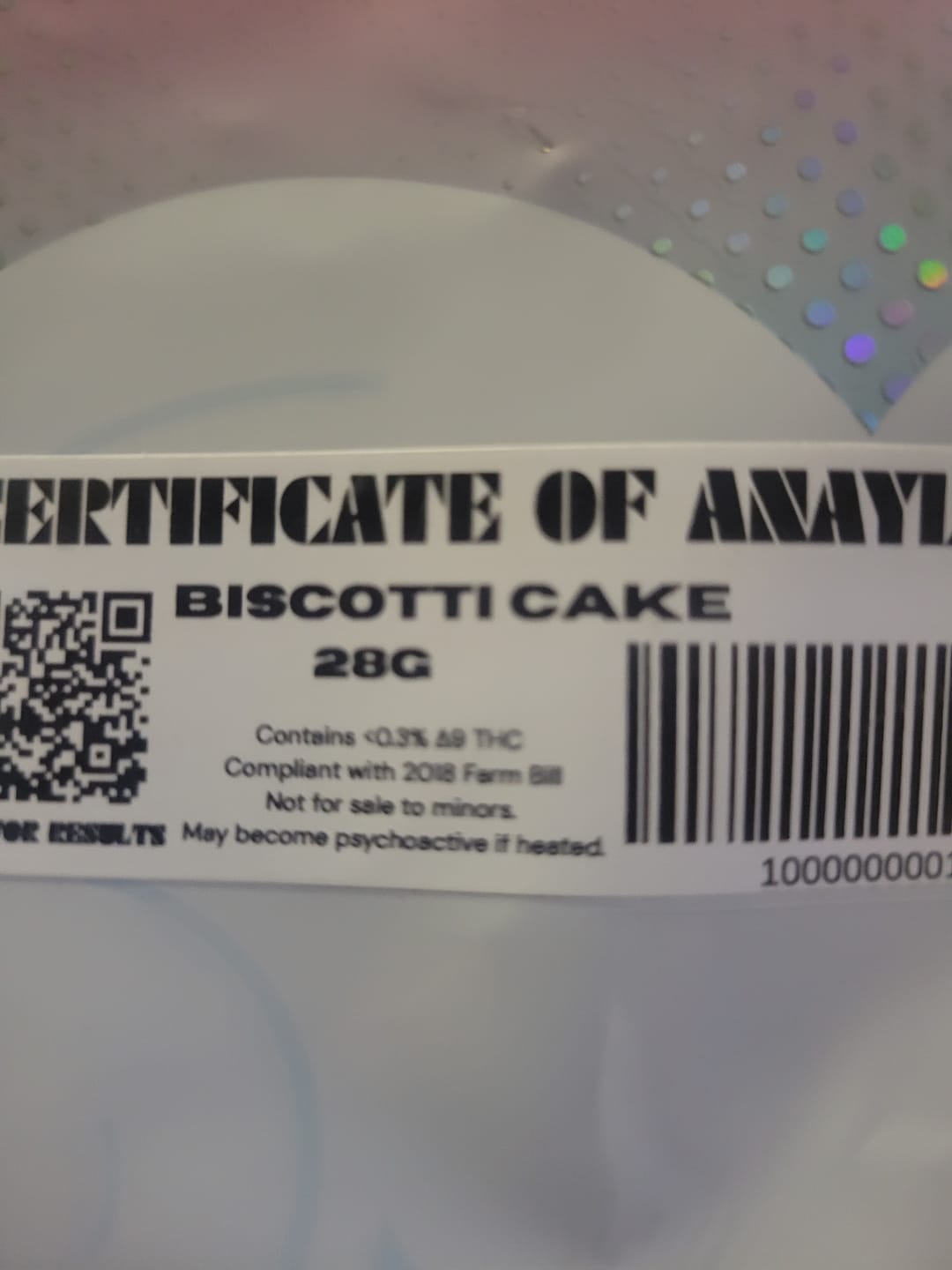 Customer photo review of Biscotti Cake - 28 Grams - Hybrid