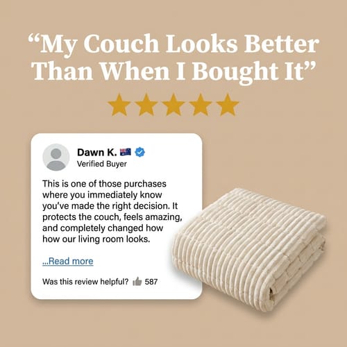 Customer photo review of Cosy Couch - Couch Cover
