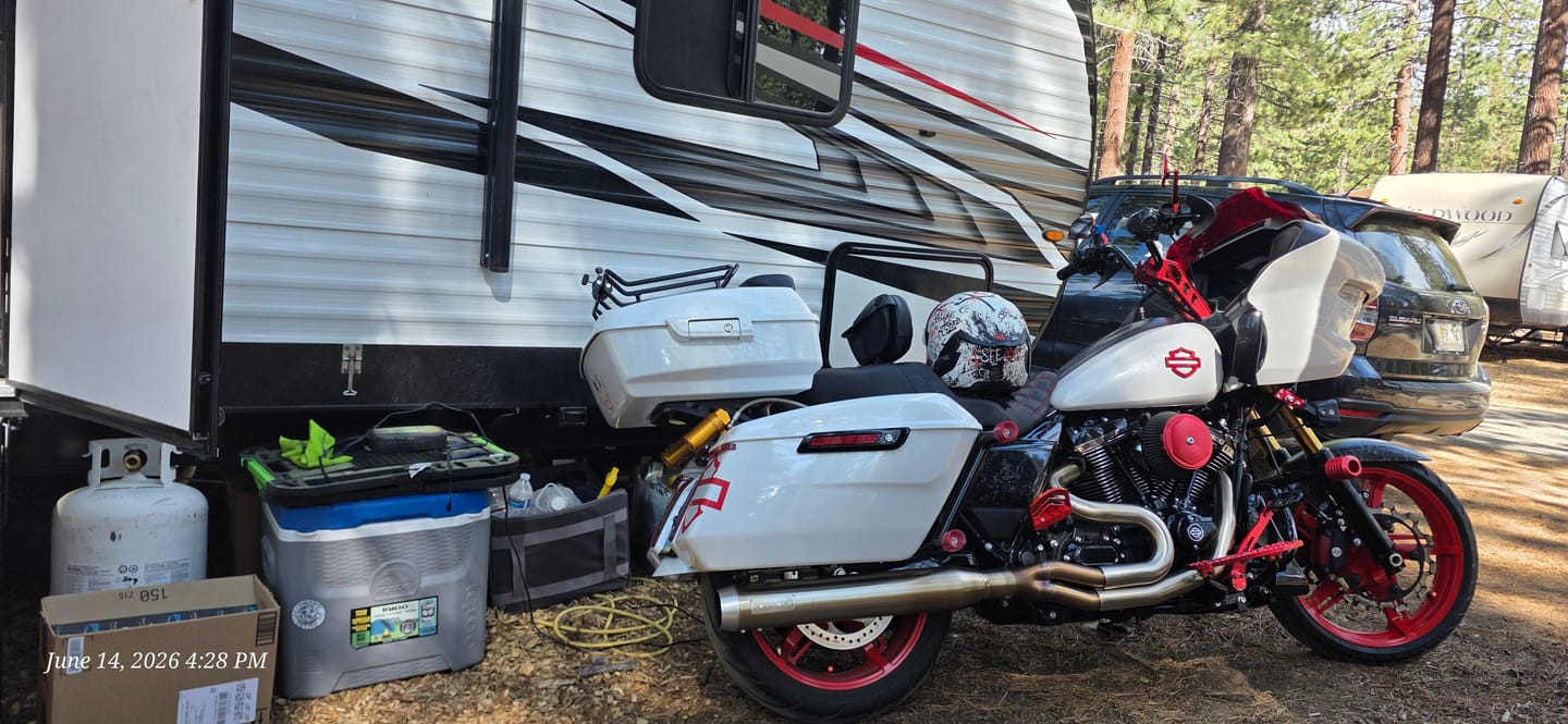 Customer photo review of Tour Trunk Pack Latches and Hinges: Color-Matched Kit for Mocardine, Razor, Chopped, and King Tour Trunk Packs
