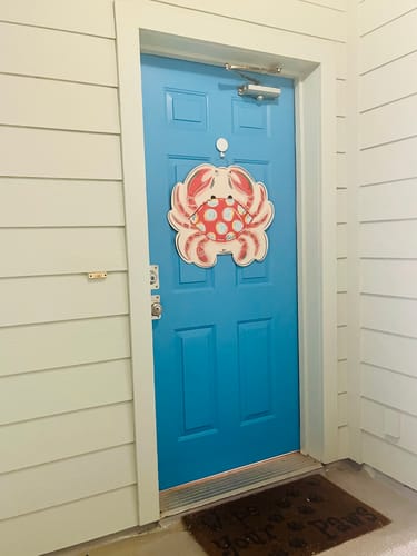Customer photo review of Cute Crab Door Hanger