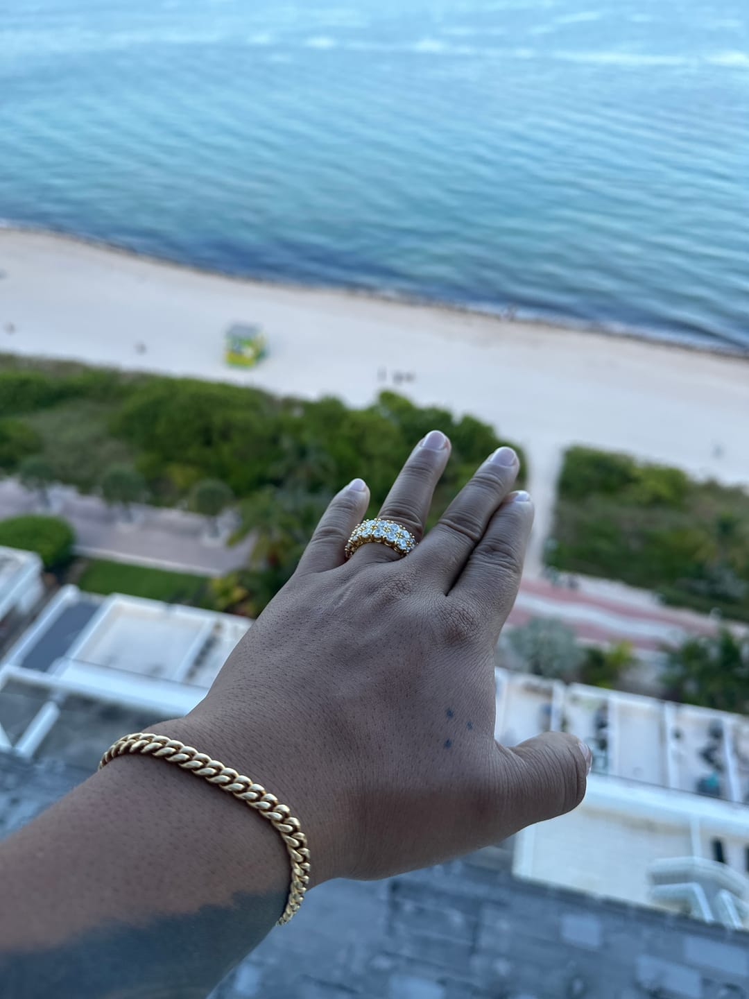 Customer photo review of Double Row Diamond Ring - Gold