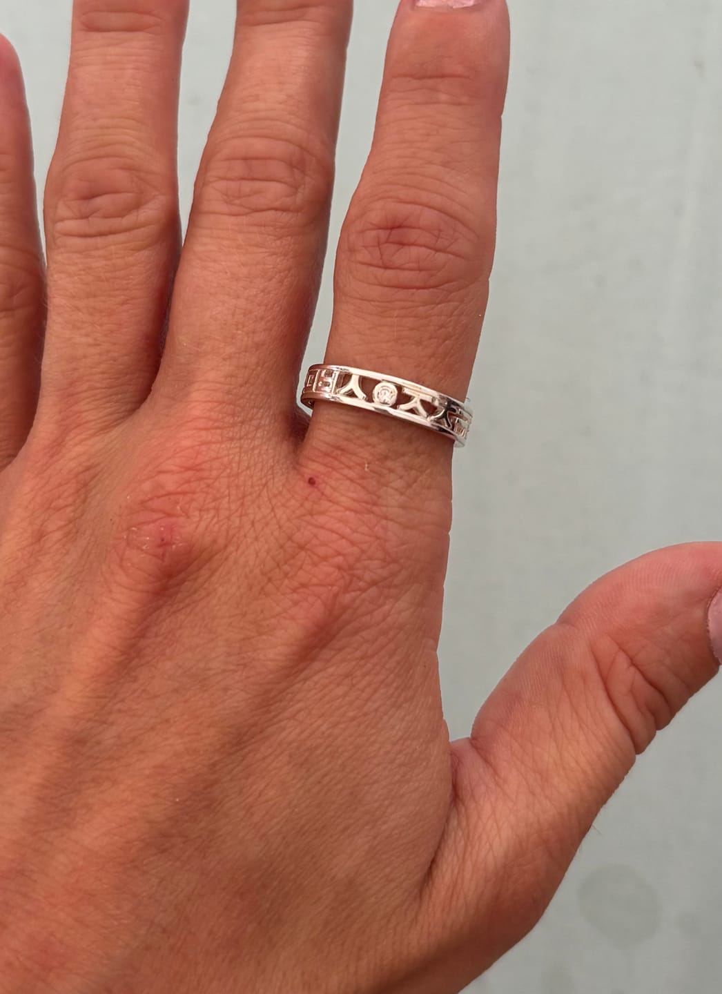 Customer photo review of KOREAN ALPHABET HANGEUL OPEN RING