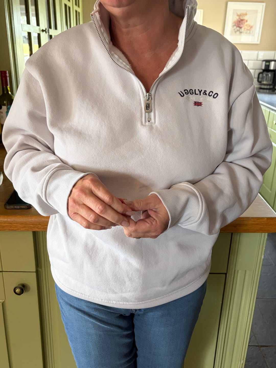Customer photo review of Stone Union Jack Quater-Zip